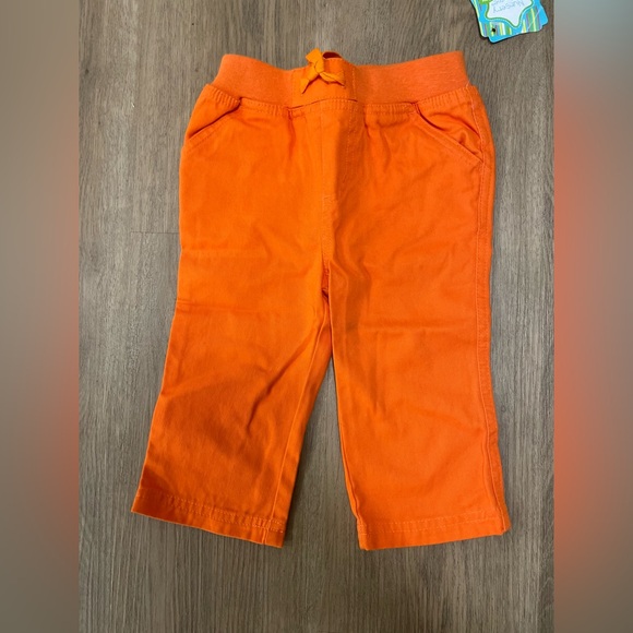 NWT Orange pants size 12 months 100% cotton - Picture 1 of 6